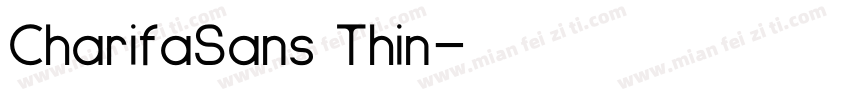 CharifaSans Thin字体转换